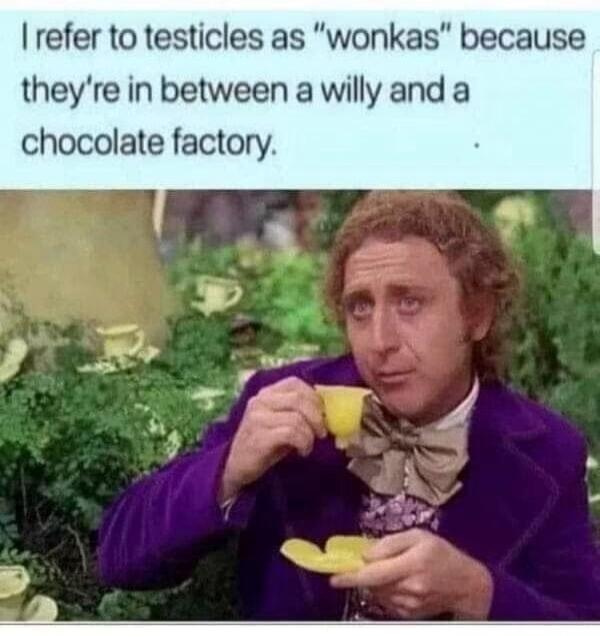 I refer to testicles as 