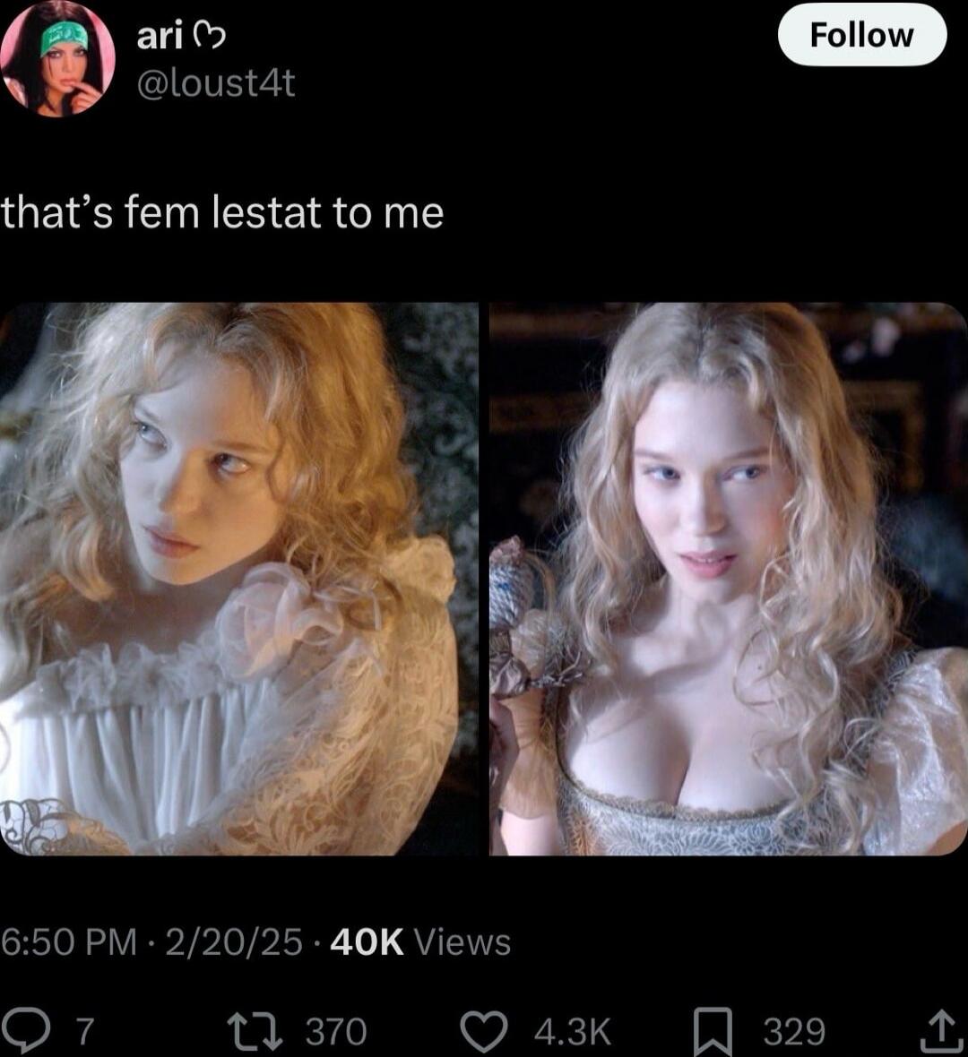 that’s fem lestat to me