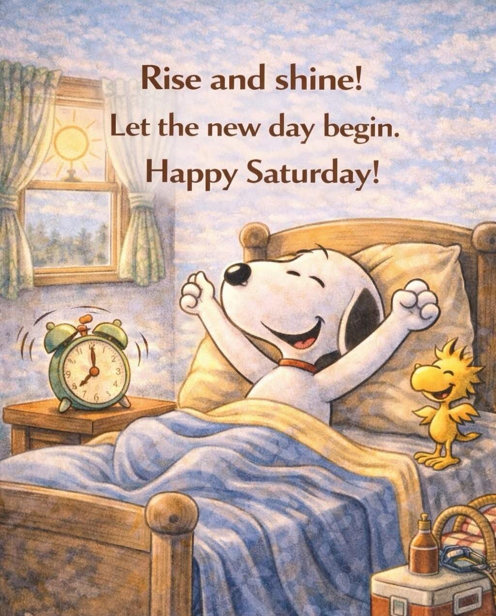 Rise and shine! Let the new day begin. Happy Saturday!