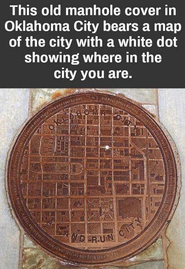 This old manhole cover in o ELILTN NS YA RIS W BT R XA IR TGN o showing where in the LA TN