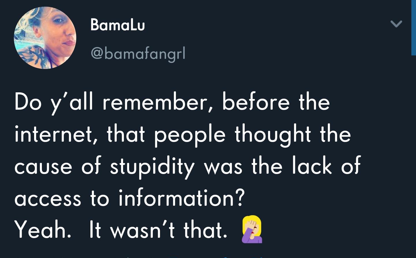 Bamalu bamafangrl Do yall remember before the internet that people thought the e T WeI B V ol 1AYs N s T oTed 3o access to information Yeah It wasnt that 8