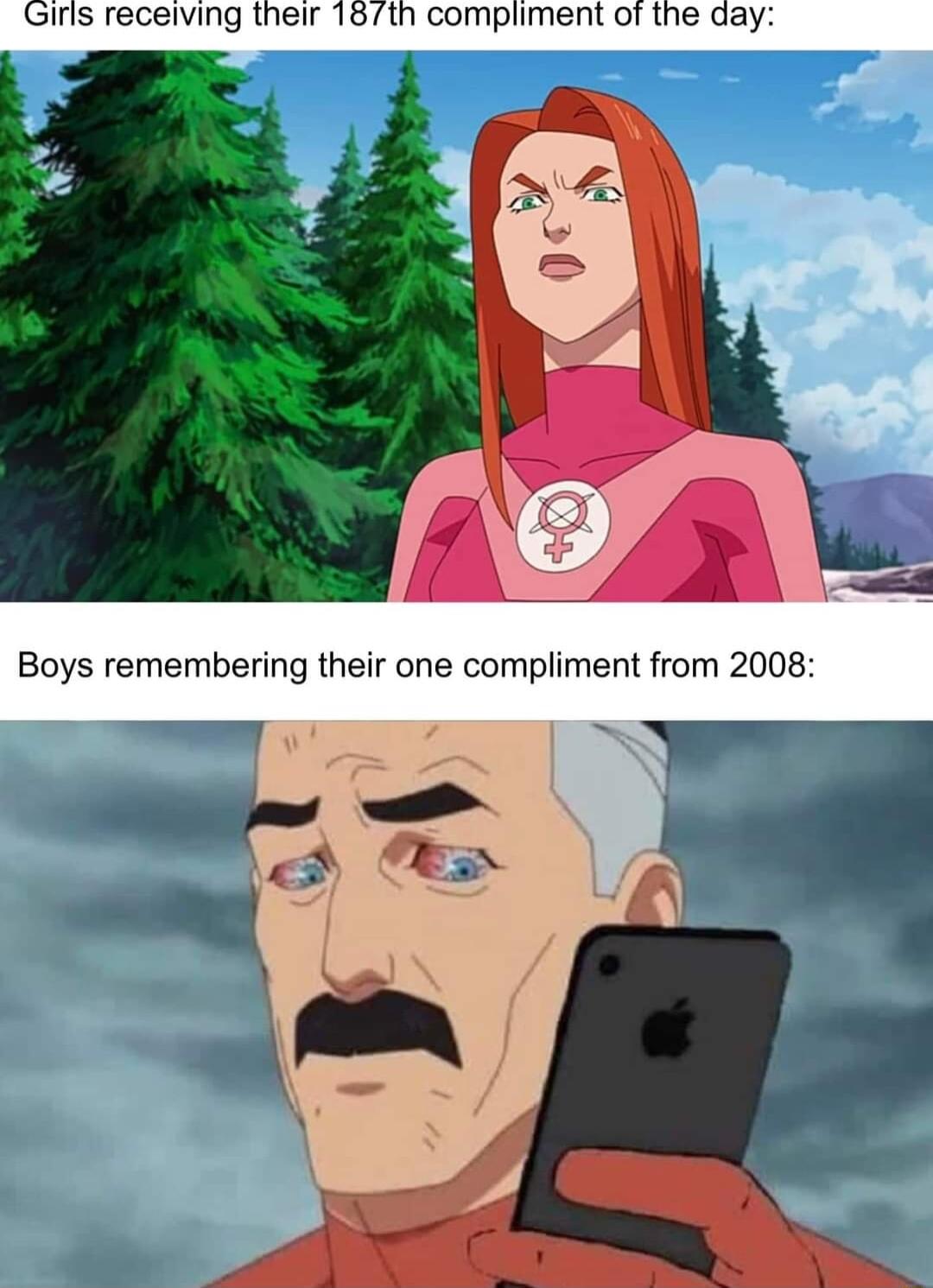 Girls receiving their 18th compliment of the aay