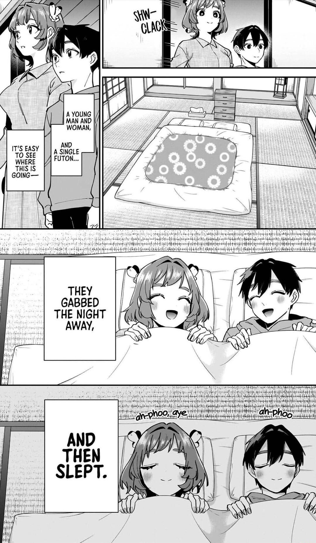 THEY GABBED THE NIGHT AWAY AND THEN SLEPT