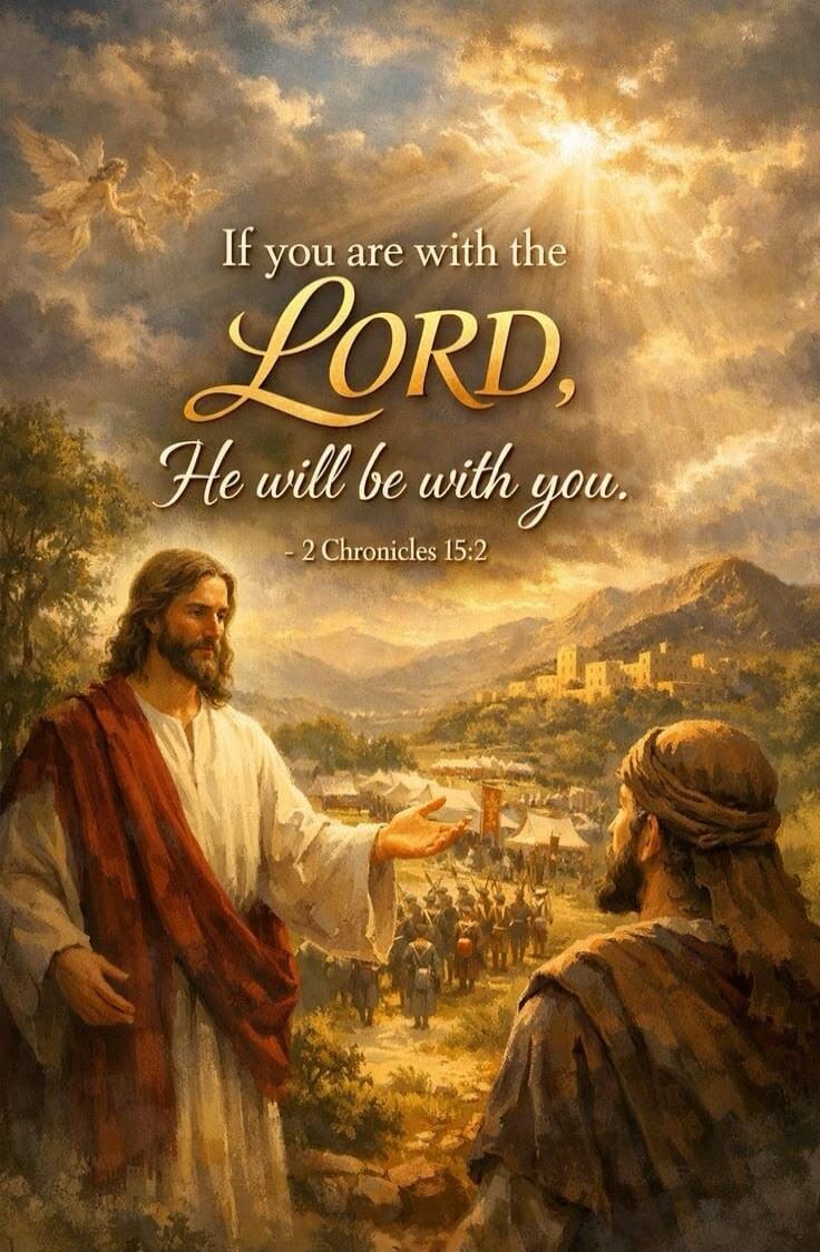 If you are with the LORD, He will be with you. - 2 Chronicles 15:2