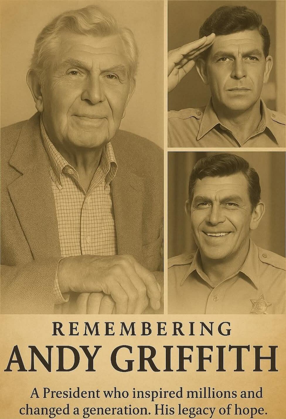 REMEMBERING ANDY GRIFFITH A President who inspired millions and changed a generation. His legacy of hope.