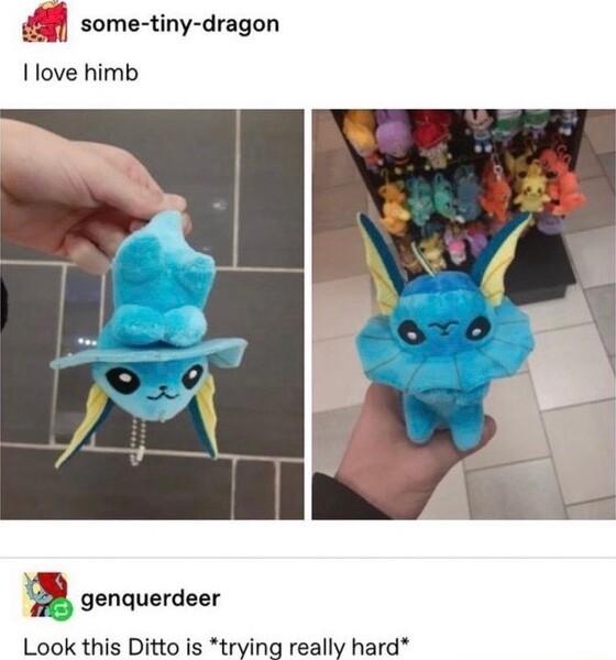 some tiny dragon love himb Look this Ditto is trying really hard