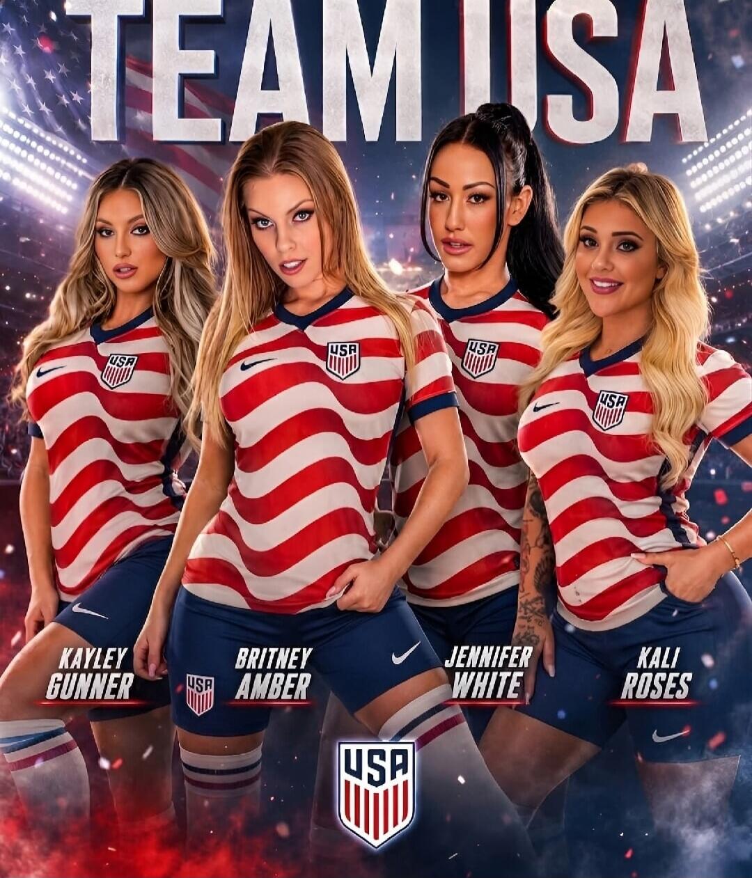 TEAM USA Kayley Gunner Britney Amber Jennifer White Kali Roses