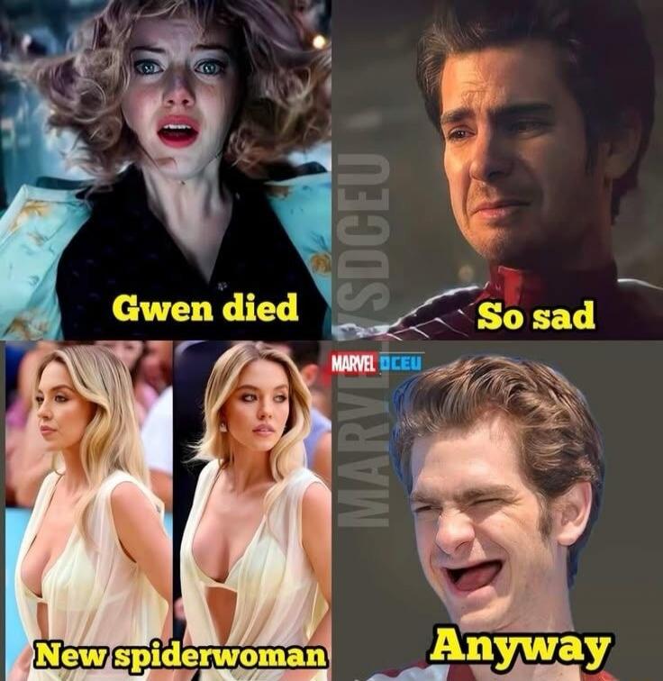 Gwen died So sad New spiderwoman Anyway