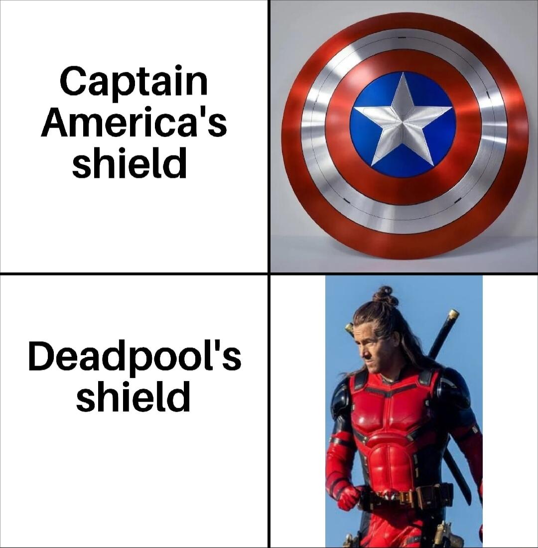 Captain Americas shield Deadpools shield
