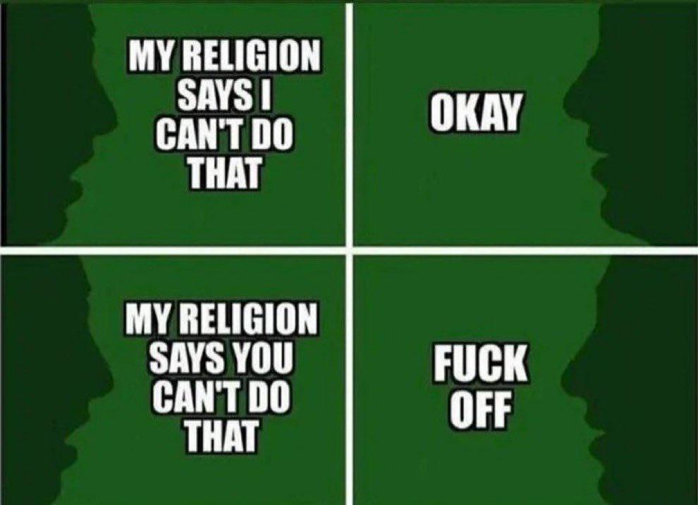 MY RELIGION SAVS CANTDO OKAY THAT CANTDO E THAT