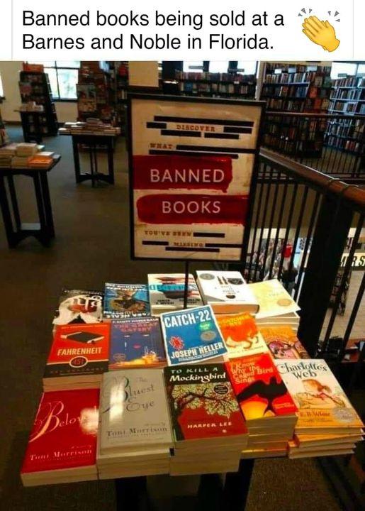 Banned books being sold at a Barnes and Noble in Florida