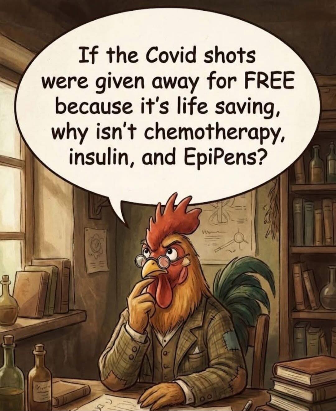 If the Covid shots were given away for FREE because it's life saving, why isn't chemotherapy, insulin, and EpiPens?