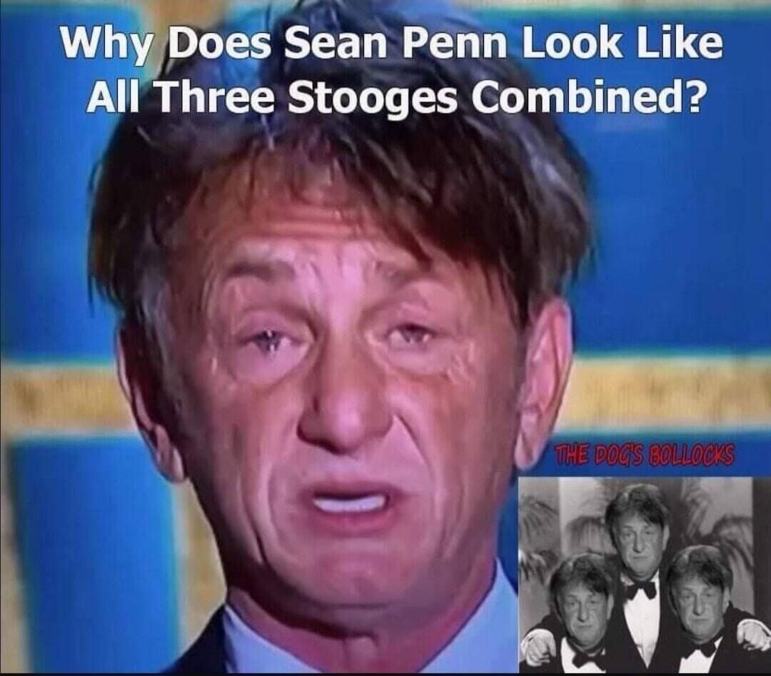 Why Does Sean Penn Look Like All Three Stooges Combined? THE DOG'S BOLLOCKS