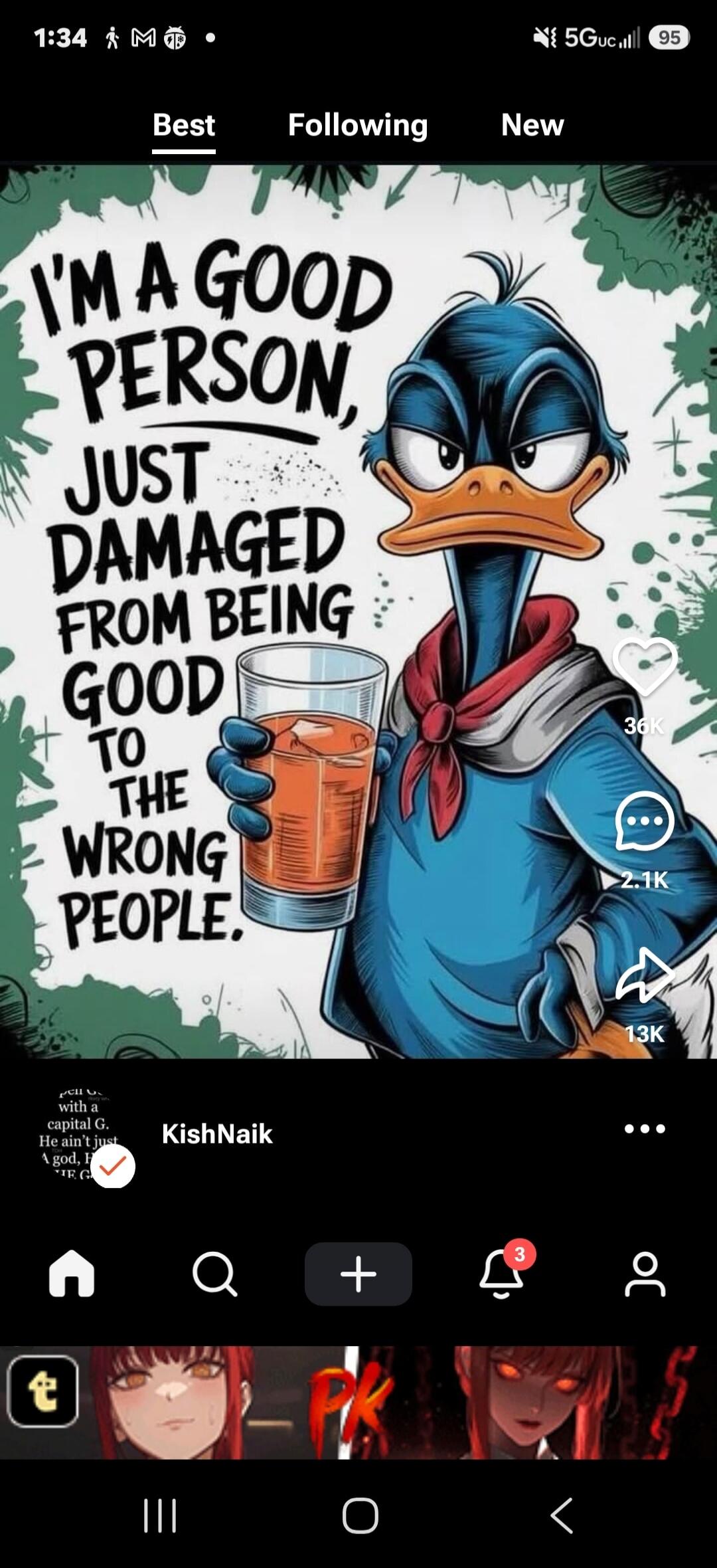 I'M A GOOD PERSON, JUST DAMAGED FROM BEING GOOD TO THE WRONG PEOPLE.