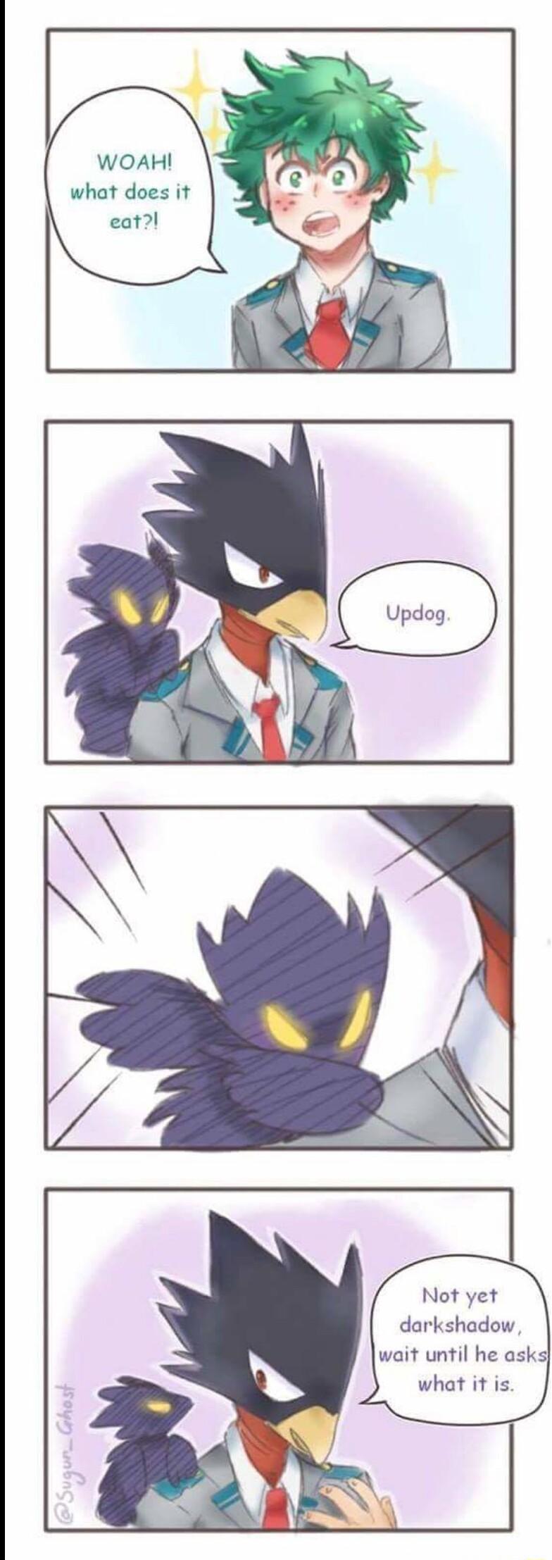 WOAH what does it eat Not yet darkshadow wait until he asks what it is