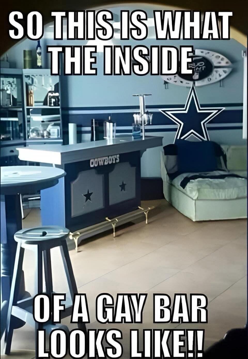 SO THIS IS WHAT THE INSIDE OF A GAY BAR LOOKS LIKE!! COWBOYS