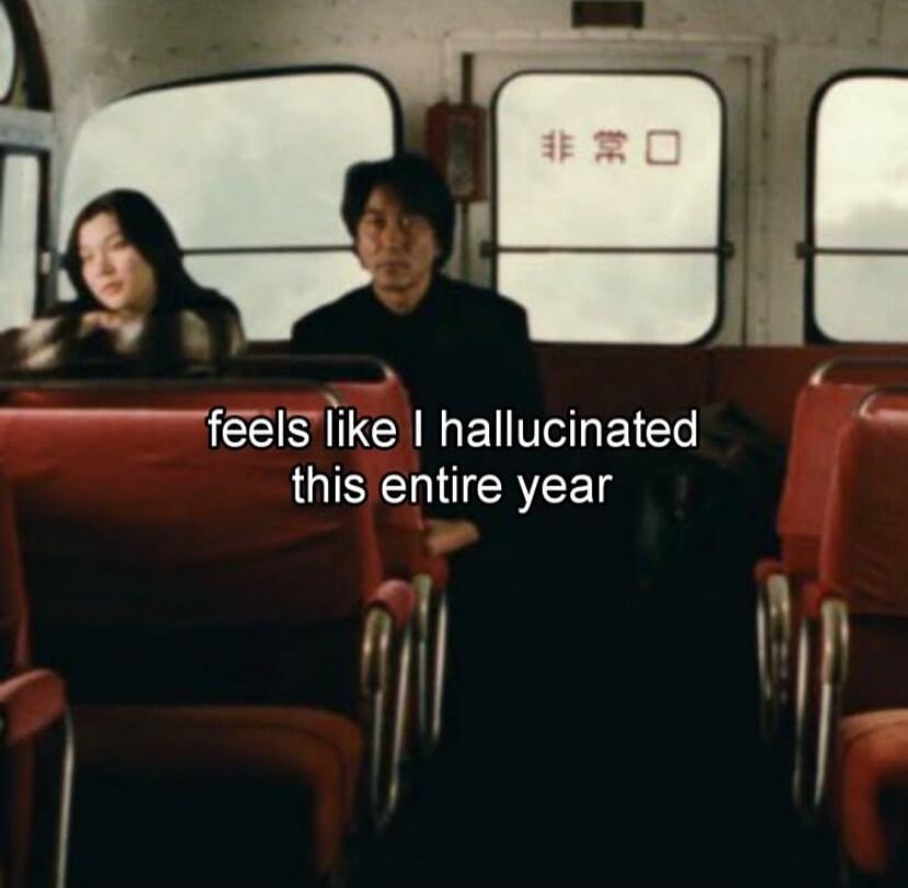 feels like I hallucinated this entire year