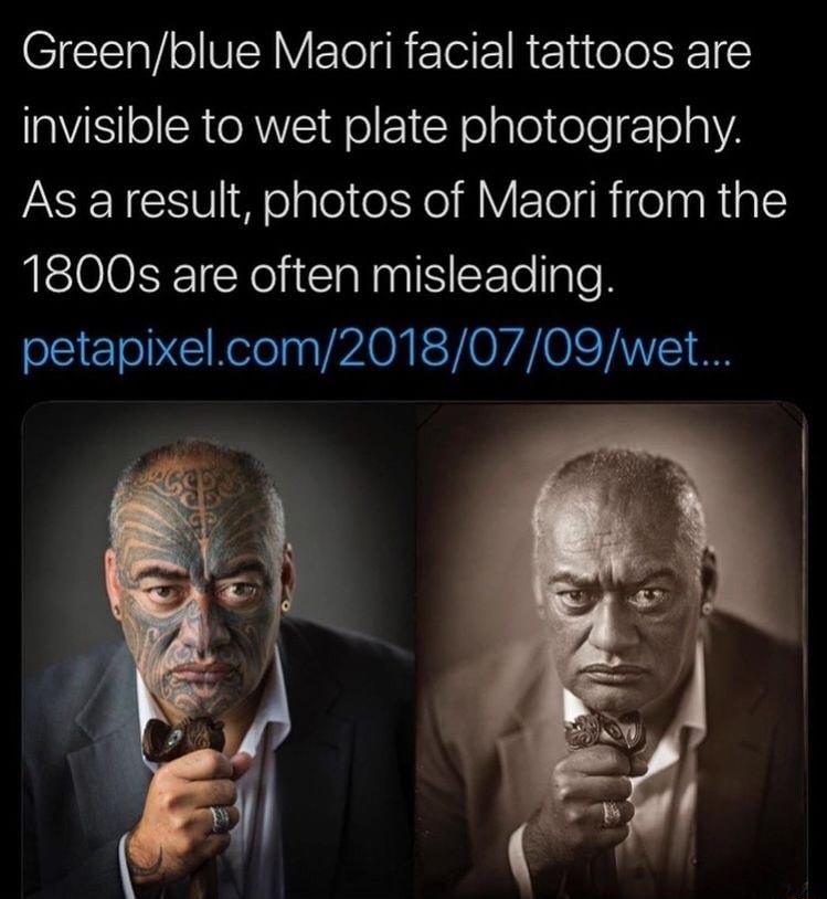 Greenblue Maori facial tattoos are V ol CR R ol 1Y olplelteleeaA As a result photos of Maori from the 1800s are often misleading petapixelcom20180709wet