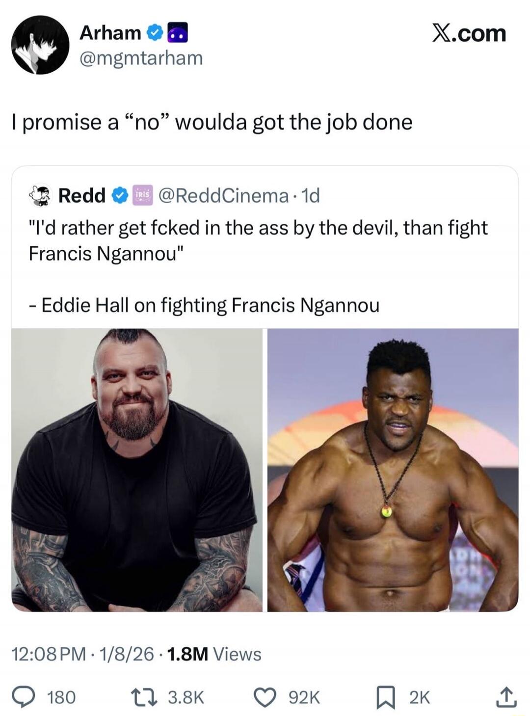 I promise a “no” woulda got the job done


