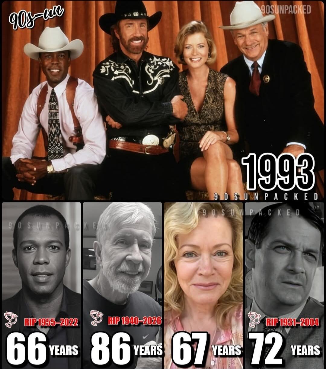 90s-un 90SUNPACKED 1993 90SUNPACKED RIP 1955-2022 66 YEARS RIP 1940-2026 86 YEARS 67 YEARS RIP 1931-2004 72 YEARS