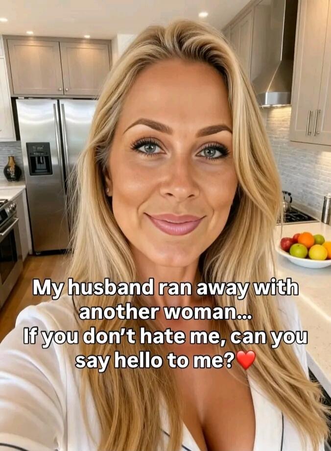 My husband ran away with another woman... If you don’t hate me, can you say hello to me?❤️