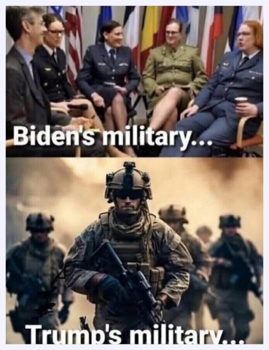 Biden's military... Trump's military...