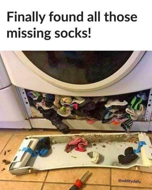 Finally found all those missing socks