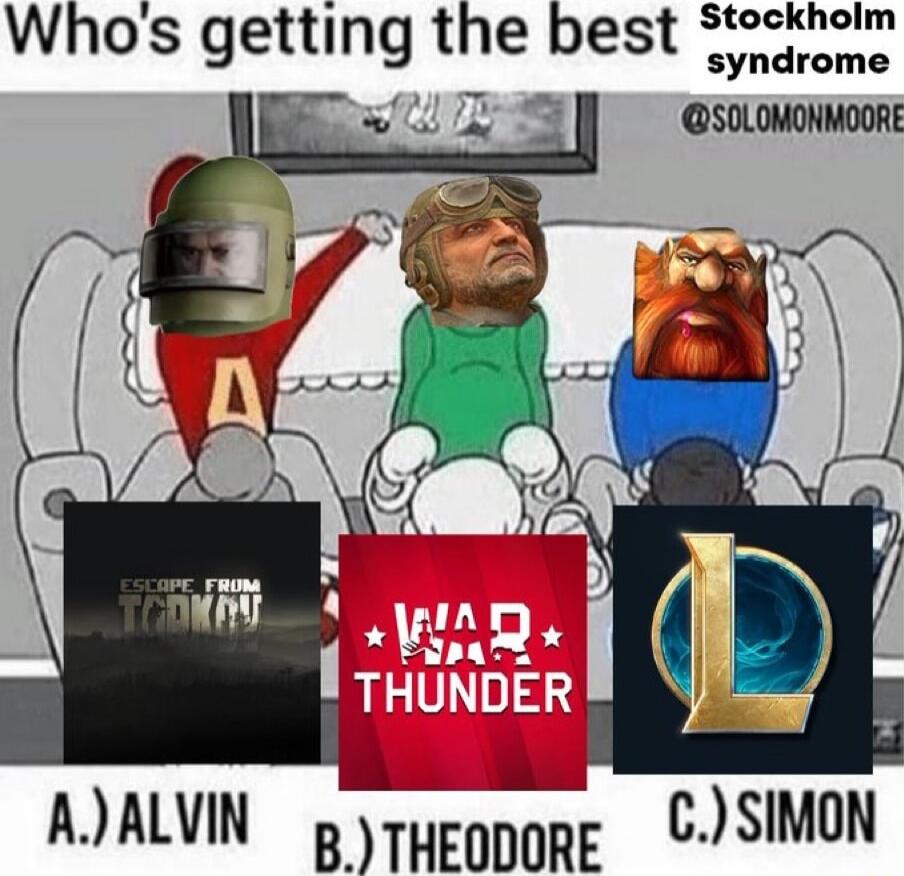 syndrome i SOLOMONMOORE WhOS gettlng the best Stockholm AALVIN B THEODORE C SIMON