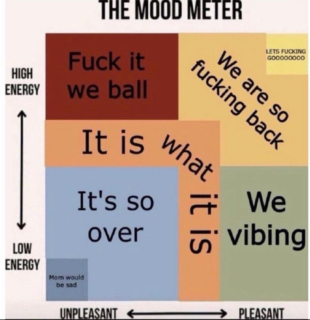 ThE MOOD METER HIGH 01 B ENERGY 4 6 Low over o vibing ENERGY