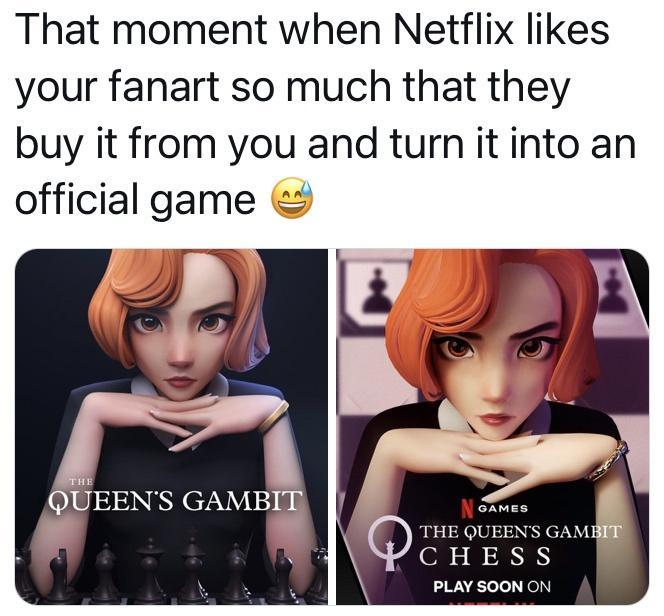 That moment when Netflix likes your fanart so much that they buy it from you and turn it into an official game