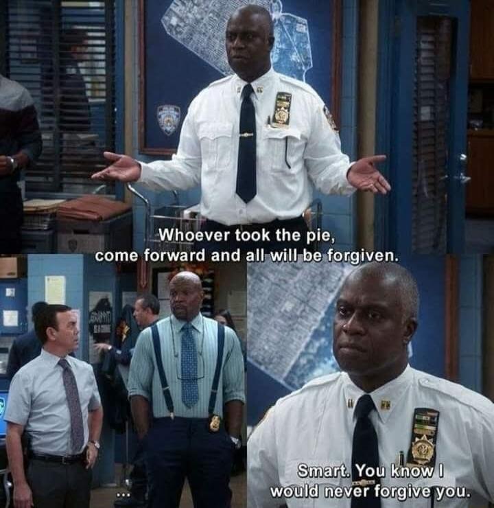 Whoever took the pie come forward and allwil