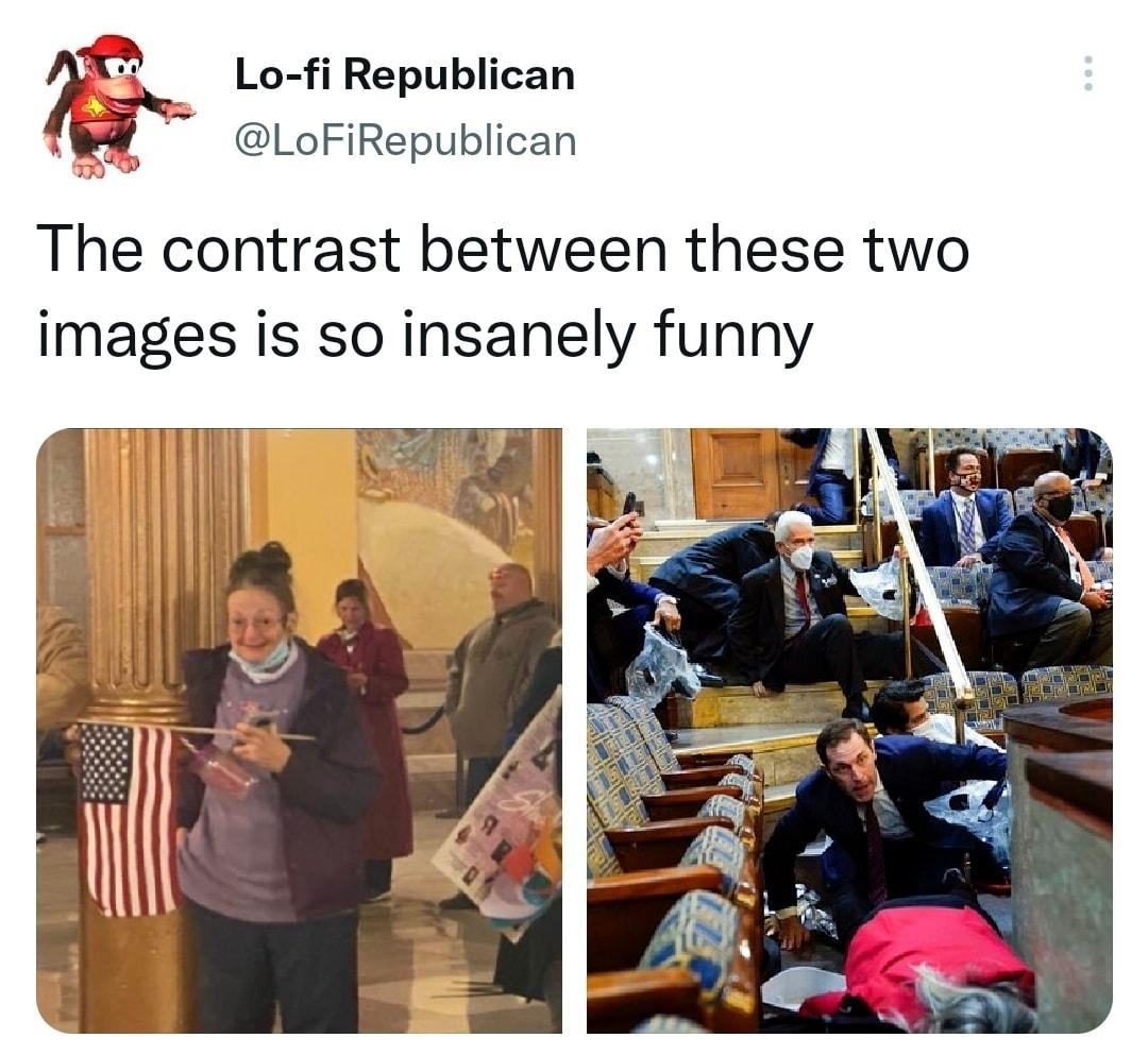 1_ Lo fi Republican LoFiRepublican The contrast between these two images is so insanely funny