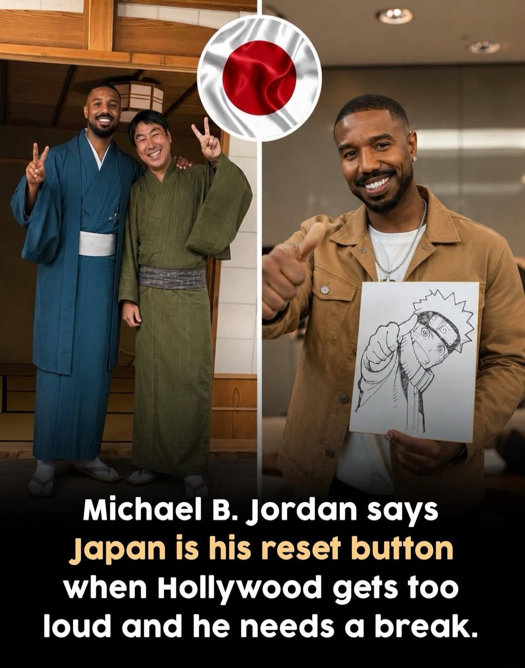 Michael B. Jordan says Japan is his reset button when Hollywood gets too loud and he needs a break.