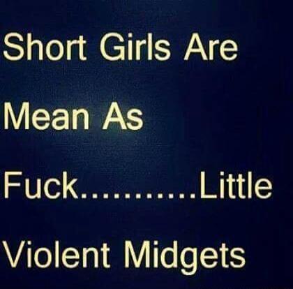 Short Girls Are Mean As Fuckiie Little Violent Midgets