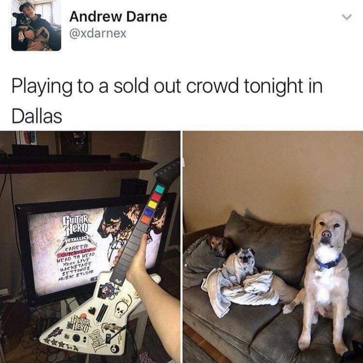 Andrew Darne @xdarnex Playing to a sold out crowd tonight in Dallas