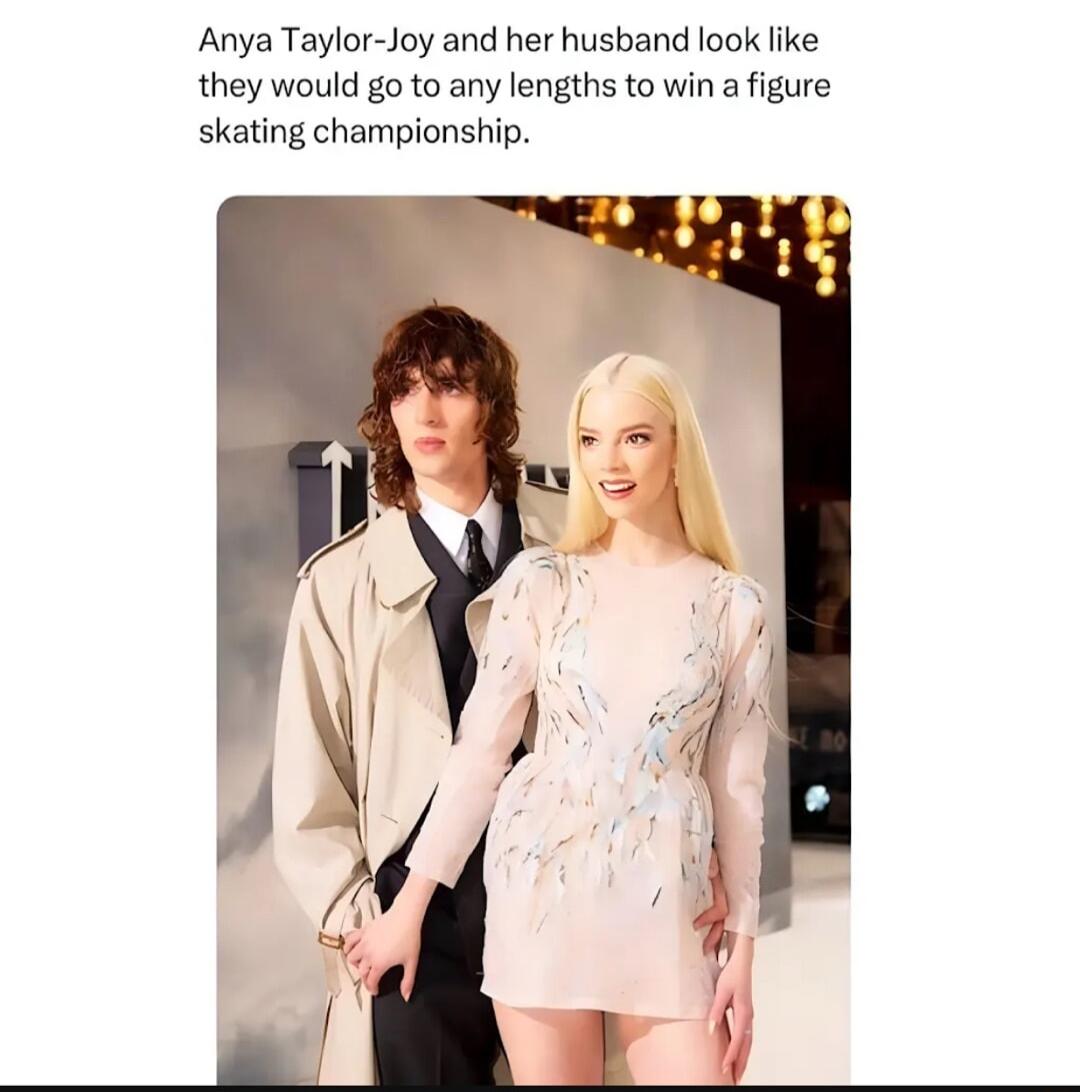 Anya Taylor Joy and her husband look like they would go to any lengths to win a figure skating championship