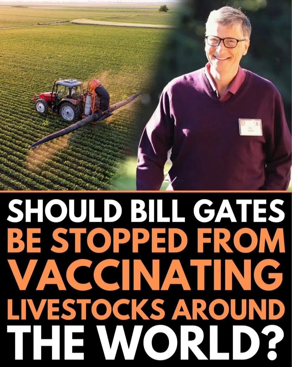 SHOULD BILL GATES BE STOPPED FROM VACCINATING LIVESTOCKS AROUND THE WORLD?