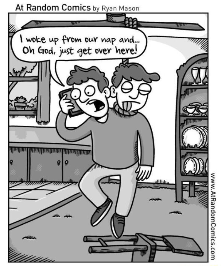 At Random Comics by Ryan Mason woke up Yom ouyr vap and Oh God just get over heve 7 s H H 3 3 g 3 5