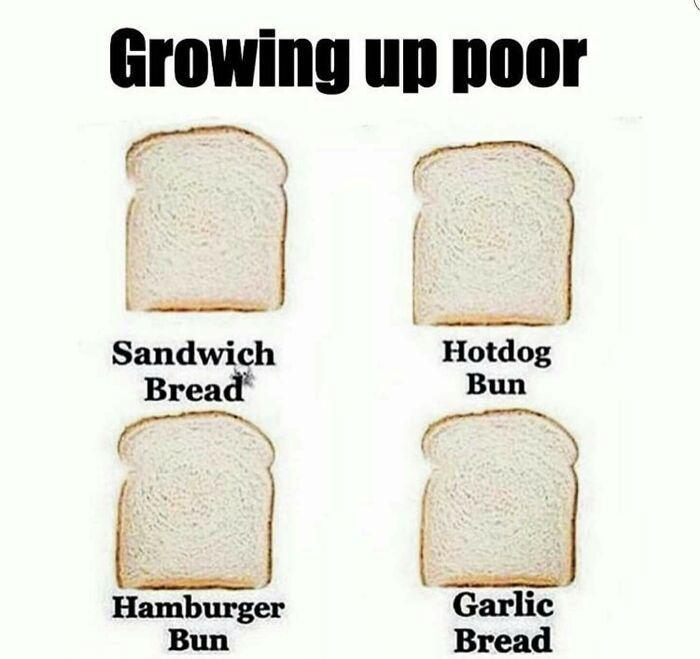 Growing up poor SRV St Sandwich Hotdog Bread Bun