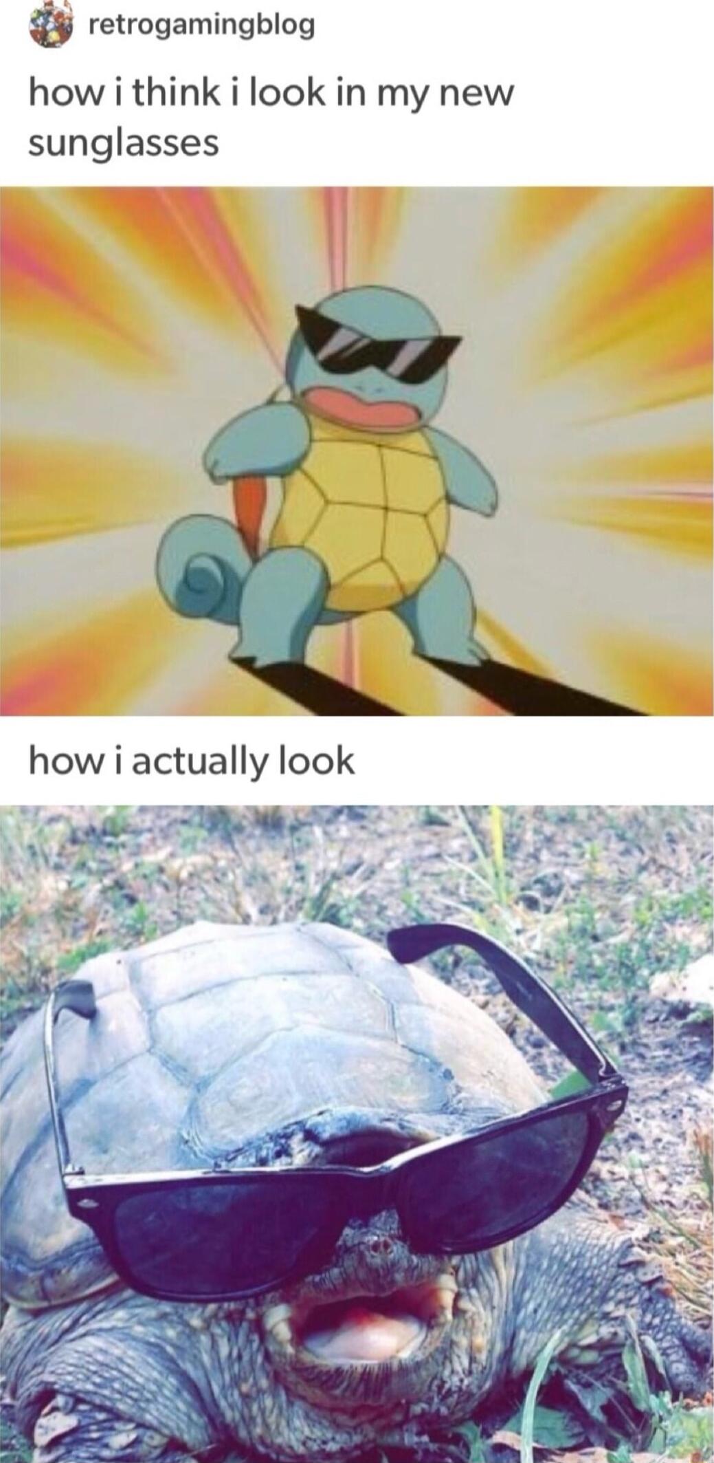 g retrogamingblog how i think i look in my new sunglasses how i actually look TS R