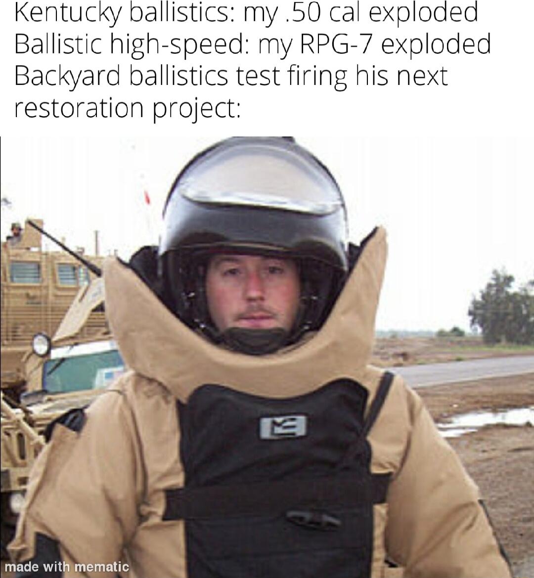 Kentucky ballistics my 50 cal exploded Ballistic high speed my RPG 7 exploded Backyard ballistics test firing his next restoration project made witlpeVen