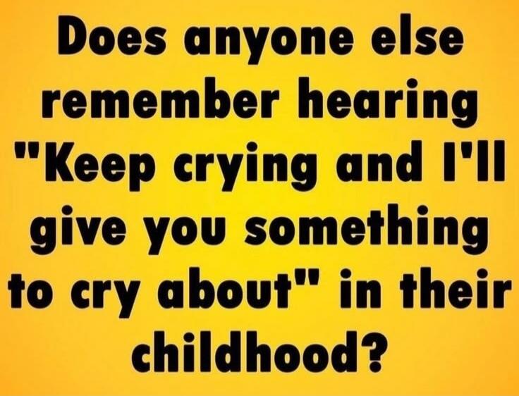 Does anyone else remember hearing 