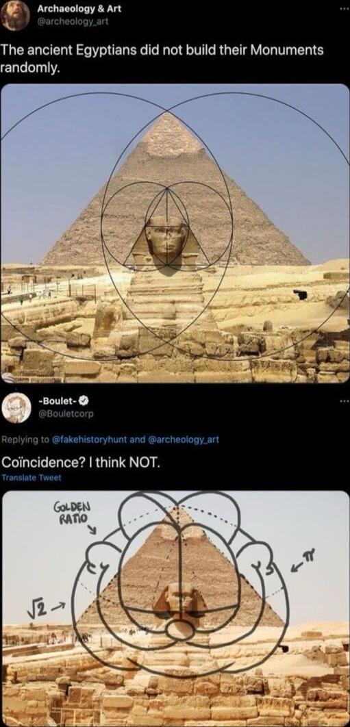 Archaeology Art The ancient Egyptians did not build their Monuments randomly Boulet Coincidence think NOT