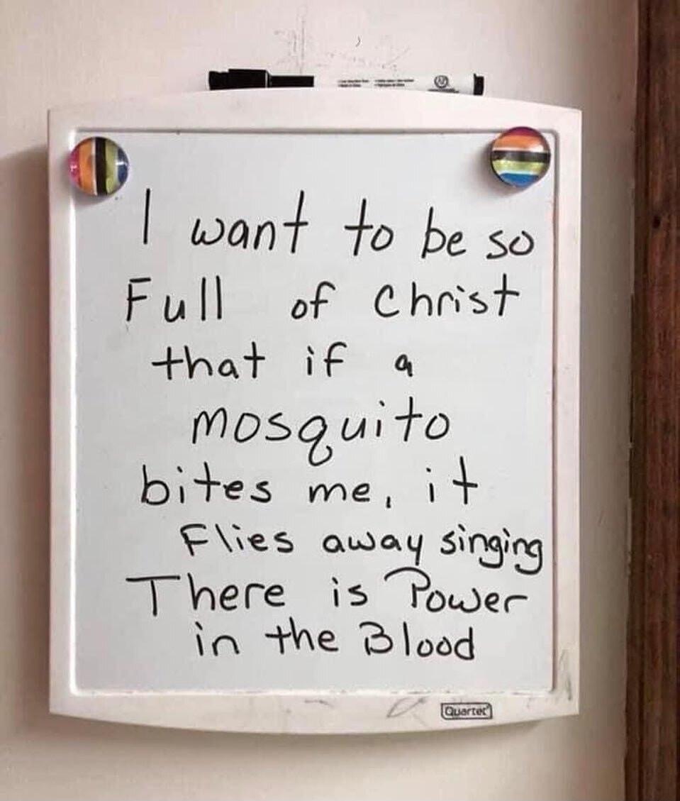 N 0 B O want o be so Full of Chrst hat if a mDSMf0 bites me i Tles away sirag T here is Power in the Dlood