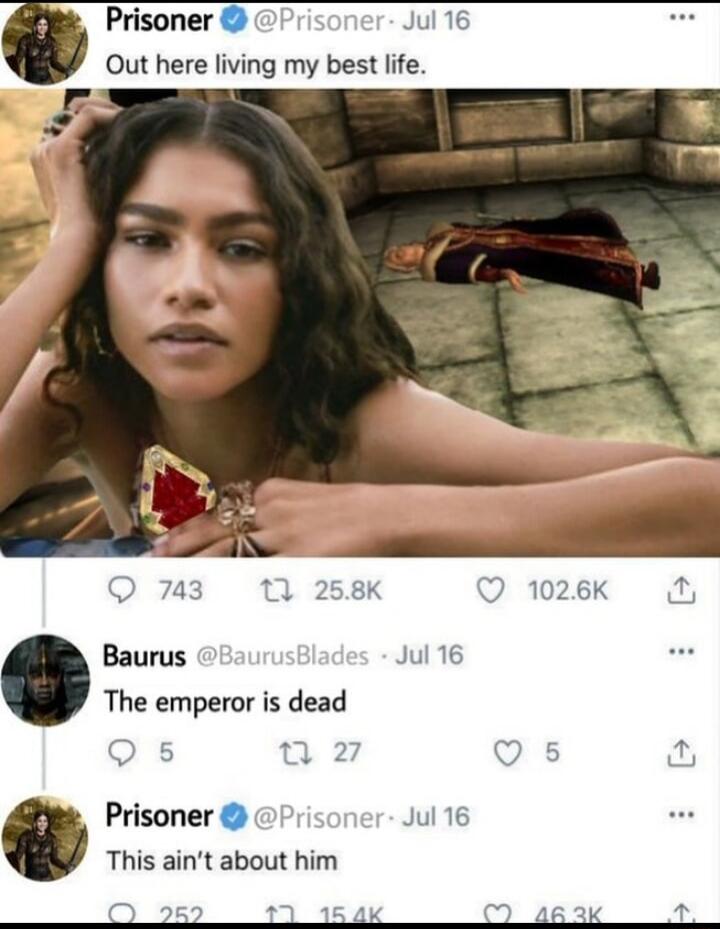 Prisoner Jul 16 Out here living my best life Baurus ul 16 Prisoner Jul 16 This aint about him