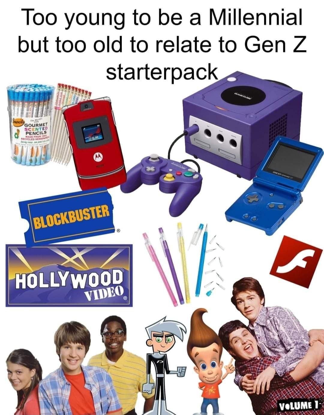 Too young to be a Millennial but too old to relate to Gen Z starterpack