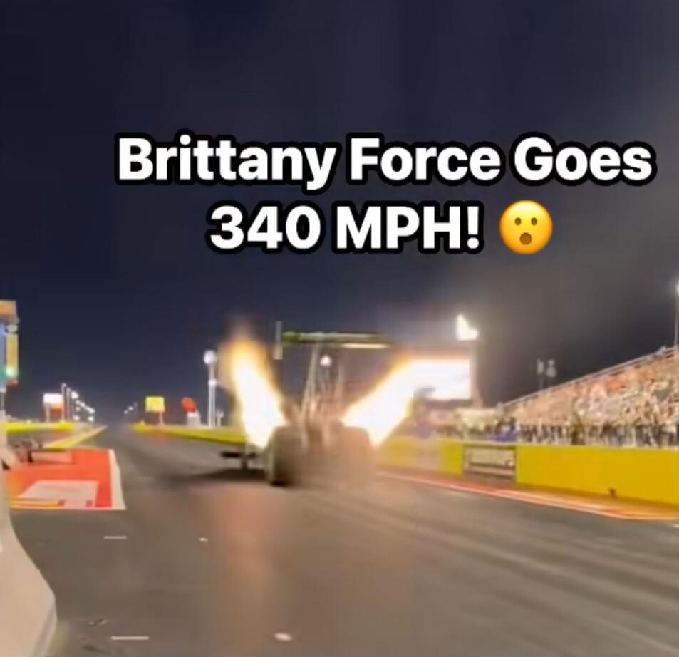 Brittany Force Goes 340 MPH! 😯