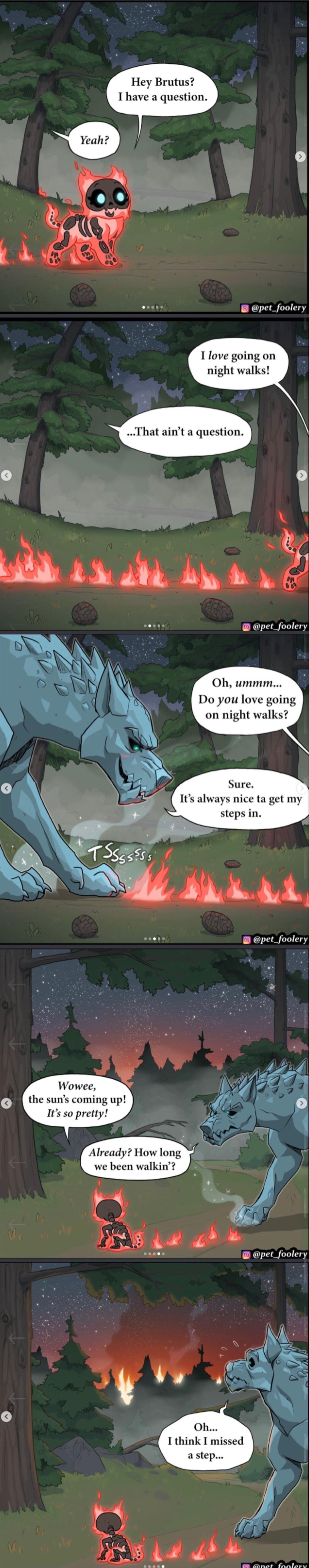 Hey Brutus T have a question pet_foolery 1love going on night walks pet_foolery Oh ummm Do you love going on night walks Sure nice ta get my steps in pet_foolery o pet_foolery I think I misse astep