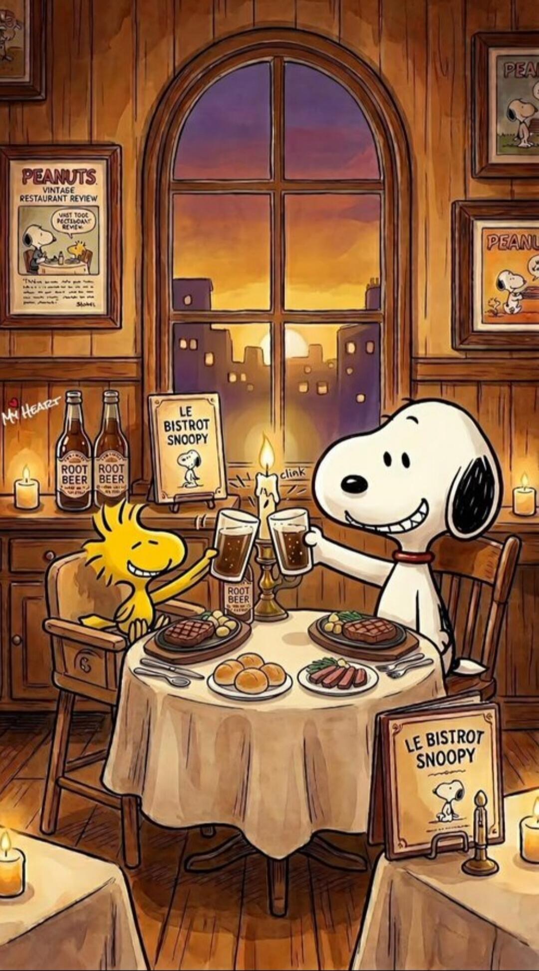 PEANUTS VINTAGE RESTAURANT REVIEW MUST TASTE PEANUTS RESTAURANT REVIEW LE BISTROT SNOOPY ROOT BEER My Heart clink