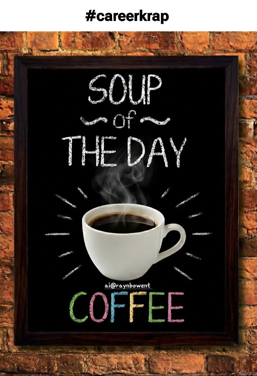 #careerkrab
SOUP of THE DAY
COFFEE
